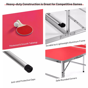Équipement d'entraînement en plein air familial de haute qualité 60 pouces Table pliante de tennis de <span class=keywords><strong>ping</strong></span>-<span class=keywords><strong>pong</strong></span> portable étanche avec accessoires - Product Image 4