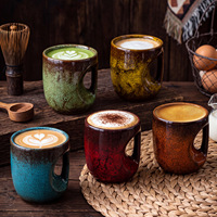 Mug à café et thé en céramique avec poignée, style japonais, 165 ml, compatible micro-ondes, effet de glaçure réactive, stock en gros, ODM, nouveauté