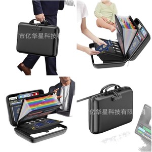 Sac de rangement pour documents en EVA ignifuge noir 3627*5CM avec fermeture à boucle pour usage au bureau - Product Image 3