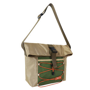 SENDA Unisex Light Gray Lightweight Nylon <b>20L</b> Durable Portable Outdoor Tote <b>Bag</b> Zipper-Minimalist/Normcore Characters Pattern - Product Image 2