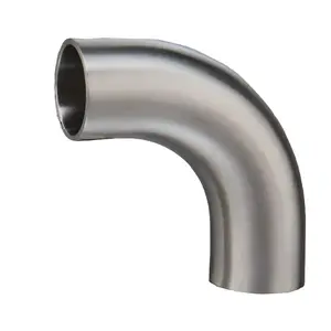 90 Degree Angle Elbows For Food And Beverage Butt Weld Sanitary 304 And 316l Stainless Steel