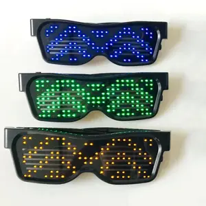 应用程序控制Led太阳镜USB可充电led灯起来眼镜LED派对狂欢演唱会夜总会圣诞派对