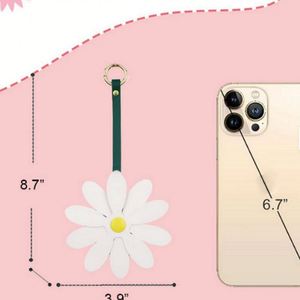 Wholesale Pu Leather Beautiful Luxury Women Pendant Elegant Pretty Promotional Flower Keychain <b>Bag</b> <b>Charms</b> - Product Image 4
