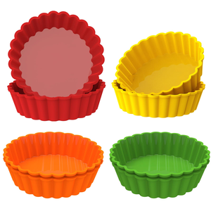 Moule à gâteau en silicone antiadhésif de 4,4 pouces en forme de fleur, qualité alimentaire, outils pour gâteaux et tartes - Product Image 1