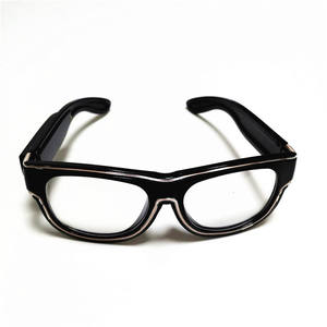 LEDライトアップ充電式エルワイヤーサングラスネオンレイブグラス輝く点滅機能結婚式の誕生日に新着 - Product Image 2