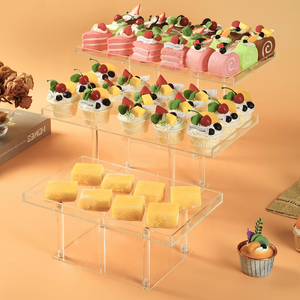 <span class=keywords><strong>Acrylic</strong></span> 4mm Độ dày món tráng miệng hiển thị Riser phục vụ khay <span class=keywords><strong>cupcake</strong></span> đứng hiển thị cho tiệc cưới - Product Image 5