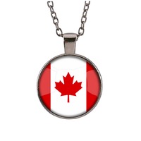 Venta al por mayor logotipo personalizado Chile Australia Bulgaria recuerdo viaje cristal collar de moda para hombres y niños