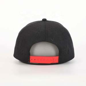 Casquette de baseball unisexe OEM en polyester de haute qualité, 5 panneaux, imperméable, réglable, avec logo brodé personnalisé, cordon et découpe laser, vente en gros - Product Image 5