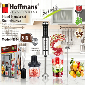 Ensemble mixeur plongeant 5-en-1 Hoffmans 800W HM-8044 avec hachoir à <span class=keywords><strong>viande</strong></span> robuste et fouet à œufs pour le Nigéria (vente en gros) - Product Image 4