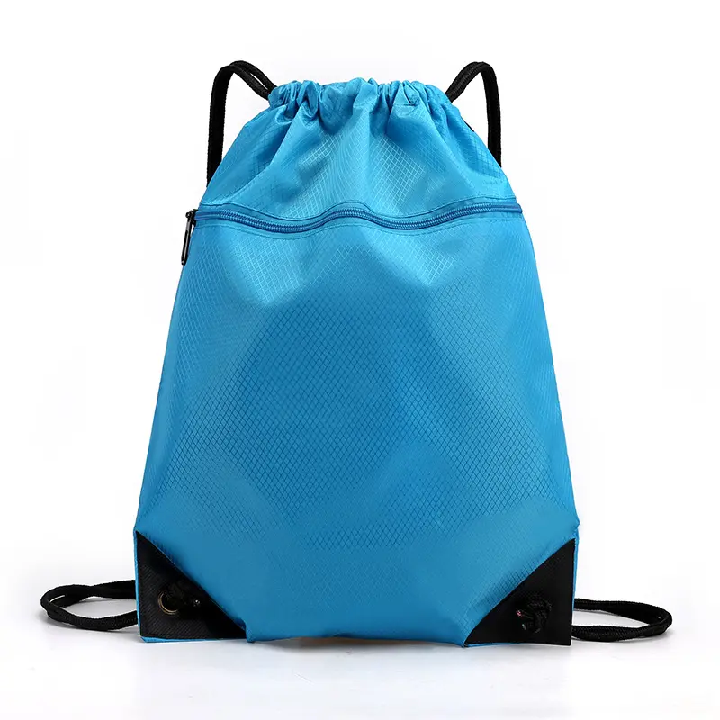 Hot Sell Custom Logo Outdoor Drawstring Bag Travel Suede Satin Promotional Bag Waterproof Oxford Drawstring Bag