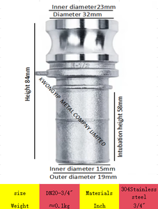 304 Stainless Steel <b>Quick</b> <b>Connector</b> Type E Male Pipe Fitting, Lever-Type ABCDEF Snap-In <b>Quick</b> Joint - Product Image 2