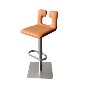 Stylish Design High Quality PU Leather Stainless Steel Swivel <b>Adjustable</b> <b>Square</b> Metal Base Armrest Modern Bar Stool/Chair - Product Image 6