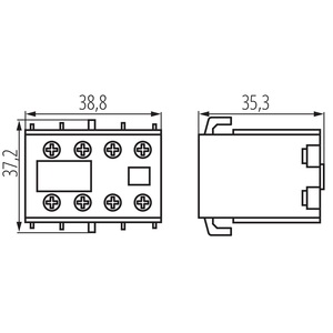 บล็อกหน้าสัมผัสเสริม KCPM-AX22 แบบ 2NO 2NC สำหรับคอนแทคเตอร์ขนาดเล็ก - Product Image 2
