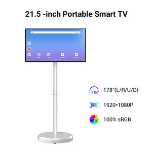 21.5 <span class=keywords><strong>inch</strong></span> <span class=keywords><strong>LCD</strong></span> Android di động màn hình cảm ứng thông minh TV S01-T HD trắng Màn hình LED TV di động với bánh xe đứng - Product Image 4