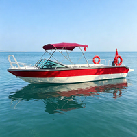 Bateau à moteur de 7,5 m (25 pieds) avec 14 sièges et pare-brise, bateau de loisirs de haute qualité, bateau à moteur à essence, vente flash