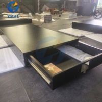 Boîte de rangement plate en aluminium noir fabriquée en usine, tiroir à outils, boîte de rangement extractible pour VR, à placer sous le véhicule, à utiliser avec un camionnette