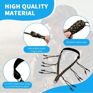Sangle d'épaule tressée camouflage multi-boucles pour équipement de terrain, ceinture rembourrée pour activités de camping et accessoires - Product Image 3