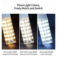 Ampoule LED G4 7W en céramique AC220V, type maïs, avec télécommande, intensité variable, CRI 90 élevé, remplacement parfait pour les halogènes résidentiels