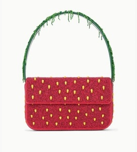 Sac à main bandoulière à broderie perlée de perles de rocaille de qualité supérieure avec sangle réglable fabriqué à la main pour élégant - Product Image 1