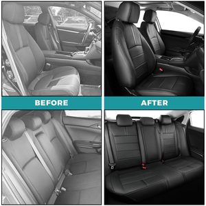 Fundas de Asiento de Coche Personalizadas 1:1 en Cuero Nappa para Honda Civic Sedan LX 2016-2021, Juego Completo, Protector Interior - Product Image 5