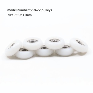 Cajones Rodamientos de acero inoxidable 626ZZ Rodamientos de rodillos de nailon blanco <span class=keywords><strong>para</strong></span> puerta corredera Ventana Gabinete Poleas de rueda de rodillos - Product Image 6