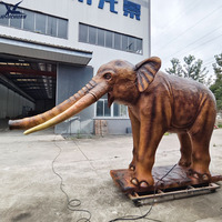 Grande statue d'éléphant animatronique mobile, fabriquée à la main par l'usine Haichuan Simulation Animal pour les parcs urbains et les zones éducatives