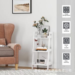 Modern minimalist trapezoidal wooden storage rack for living room and <b>bedroom</b>, multi-layer solid wood wall-mounted book <b>shelf</b> - Product Image 2