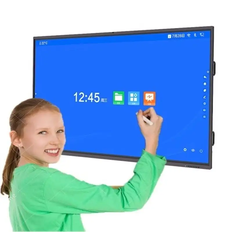 Новый трендовый продукт, светодиодные интерактивные панели 65 дюймов 75 дюймов, ИК сенсорный экран, цифровой дисплей, умная белая доска, мультисенсорный экран