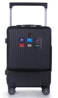 Valise à roulettes Kingslong ABS Spinner, coque rigide durable, compression sous vide, avec ensemble de bagages à main