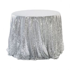 Hot Selling Sequin <b>Tablecloth</b> Pink Gold <b>Round</b> Wedding Decoration Table Cloth for Events Party - Product Image 1