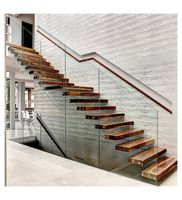 Système de garde-corps en fer et verre Prima PR Commercial moderne pour escalier extérieur et porche, résistant à la rouille et aux intempéries, avec profilé en U en alliage d'aluminium 5