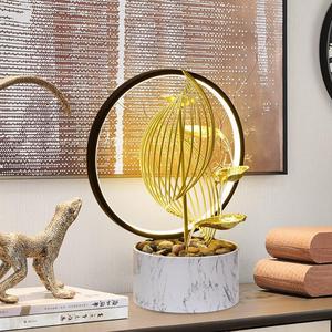 Fontaine moderne minimaliste en métal avec éclairage LED pour la décoration du salon et de l'entrée - Product Image 2