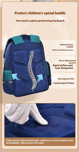 Sacs d'école imperméables Oxford de grande capacité de haute qualité pour enfants, sac à dos pour étudiants avec protection de la colonne vertébrale et réduction de la charge - Product Image 4