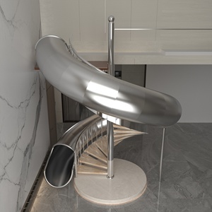 Gác xép thang gác mái cầu thang cầu thang tầng hai thiết kế tùy chỉnh cầu thang nội thất bằng gỗ xoắn ốc cầu thang cầu thang trên monorail - Product Image 2