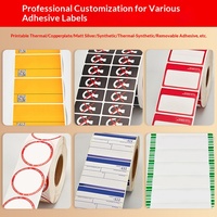 Etiquetas Adhesivas Impresas Personalizadas con Diseño Gratuito, Papel Recubierto, Tratamiento de Superficie Mate/Brillante, Etiquetas con Logotipo, Etiquetas con Código QR, Códigos de Barras