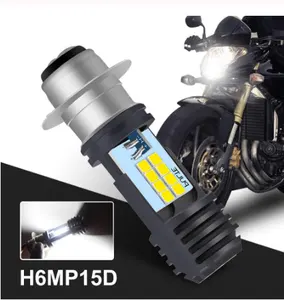 P15D H6M دراجة نارية المصباح 16SMD 2835 رقائق 4000Lm العالمي السوبر مشرق دراجة نارية رئيس المصباح الكهربي موتو DRL أضواء مرحبا لو مصباح