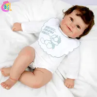 Compra online de Novo estilo bebê reborn boneca macio vinil pano corpo  recheado 18 ''46 cm boneca realista bebês recém-nascidos brinquedo para  presentes de aniversário da criança