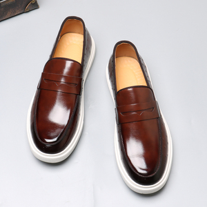 Nouvelles Arrivées Chaussures Homme Style Coréen pour Affaires, Conduite, Bureau, Cérémonie et Marche, à Enfiler, Tige en Caoutchouc, Tendance - Product Image 4
