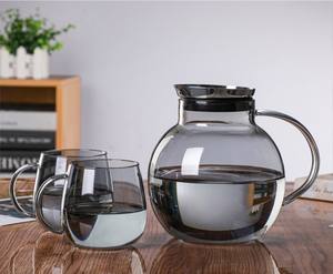 Tetera de refrigeración de gran capacidad de vidrio de borosilicato alto, juego de jarra resistente al calor para el hogar, oficina, <span class=keywords><strong>restaurante</strong></span>, servicio de bebidas para - Product Image 3
