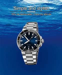 Moda lüks oem saatler erkekler bilek marka Dropshipping özel Logo su geçirmez erkek otomatik dalış kayış izle lüks - Product Image 3