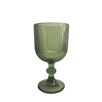 Gobelet en verre de perles de motif vertical rétro européen moderne coloré coloré pour les tasses d'eau et de crème glacée de vin rouge de Champagne