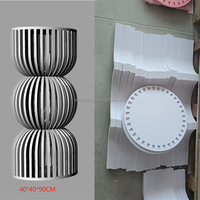 Présentoirs modernes en acrylique blanc pour desserts de mariage, socles de taille personnalisable pour toile de fond de fête