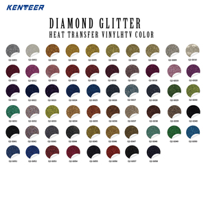 25*30cm/9.84 * 11.81in工場卸売カラーグリッター熱伝達ビニールフィルムシート耐久性のあるHTV鉄オングリッタービニールテキスタイル - Product Image 4