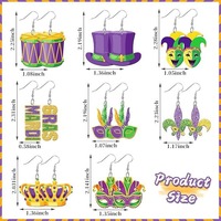 8 paires de boucles d'oreilles pendantes carotte de Pâques pour femmes, en acrylique scintillant, bijoux animaux printaniers, mignonnes pour fête de jardin