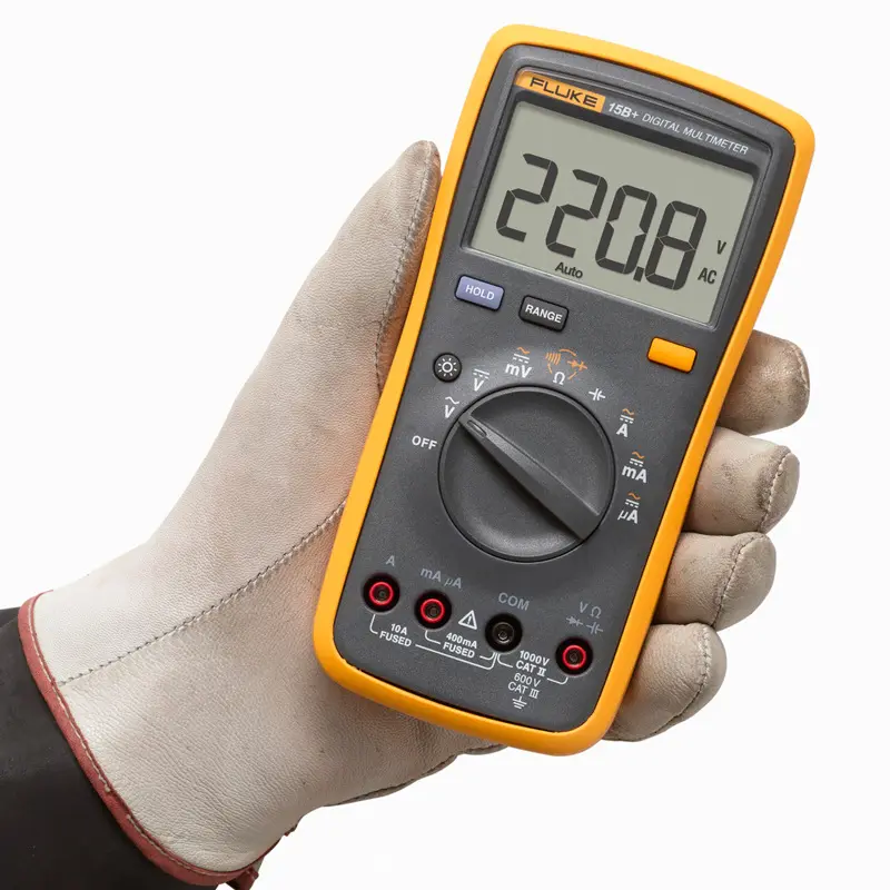 FLUKE Multimeter Digital Otomatis, Pengukur Jarak Digital 15BPlus/17B + 15B + dengan Fungsi Pengukuran Temperatur