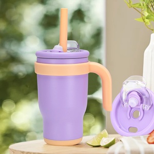 SilverJet Kids Stainless Steel Cup 14oz Vacuum Insulated <b>With</b> <b>Straw</b> Leakproof Lid Portable Eco-Friendly Back To School Use - Product Image 3
