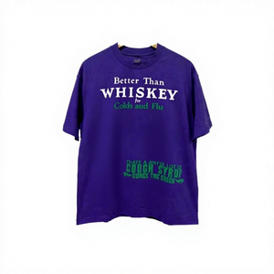 T-shirt pour homme surdimensionné violet, imprimé numérique, streetwear hip-hop, col rond, manches courtes, t-shirt graphique - Product Image 6