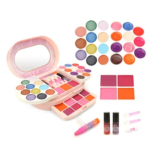 ドロップシッピングKidewanOEM Speelgoed Fashion Lovely Children Cosmetic Play Set Toys Girls Make Up Pallets Kids Makeup Set