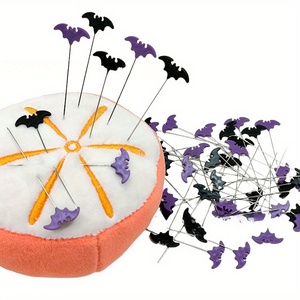 50 Piezas de Alfileres de Costura con Forma de Murciélago para Halloween, Agujas de Bordado y Costura para Manualidades y Decoraciones - Product Image 3