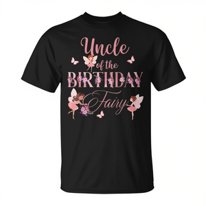 T-shirt Oncle de la Fée des Anniversaires, chemise assortie pour la première année de vie de l'enfant, pour la famille - Product Image 2